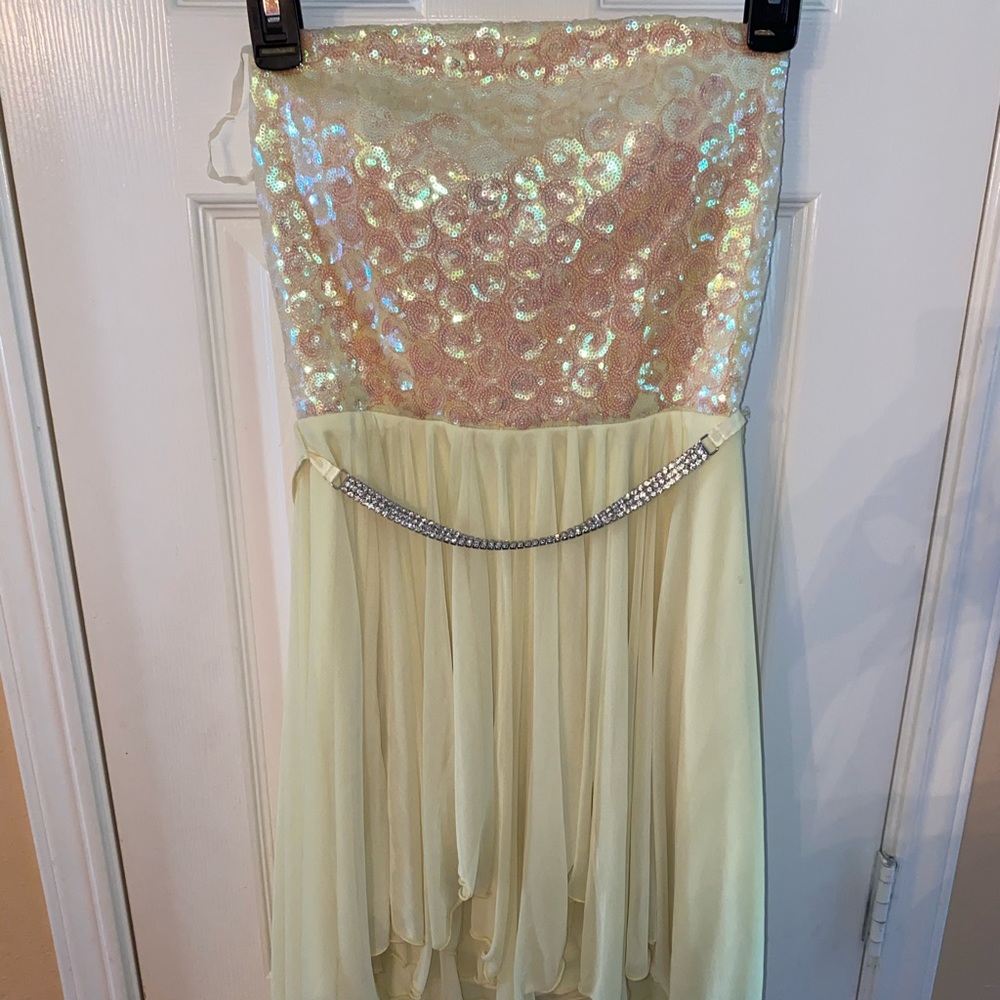 Strapless high low dress